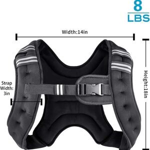 8LB Black Weighted Vest